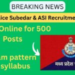 MPESB MP Police Subedar Stenographer, ASI Ministerial Recruitment 2025  Apply Online for 500 Posts